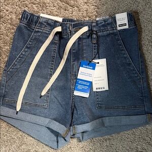 Judy Blue Jean Shorts with Cuffed Hem and Drawstring